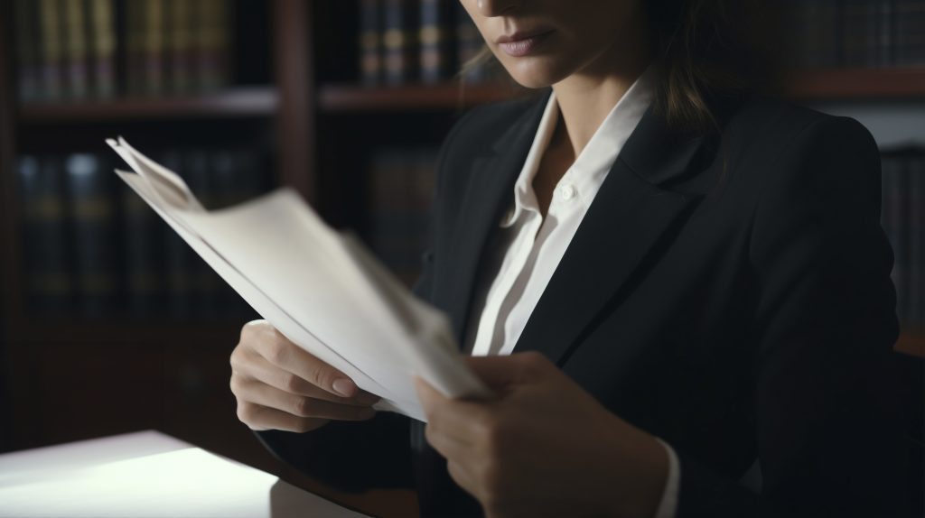 side view woman working as lawyer